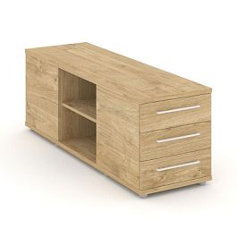 Rift Тумба опорная/приставная RF.TOPD-002 Тиквуд Светлый/Металл Белый 1432*450*523 - Фото предпросмотра