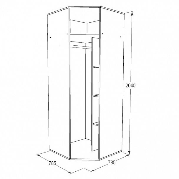Шкаф угловой "Омега 18" - Вид 2