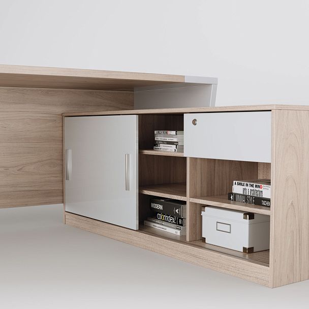 Креденция с ящиками, древесный Asti 135x45x74,2 дуб урбан - Вид 13