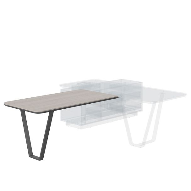 Стол приставной СФ-573415.1 Дуб серый/Черный графит 1520х810х762 LINE - Вид 1