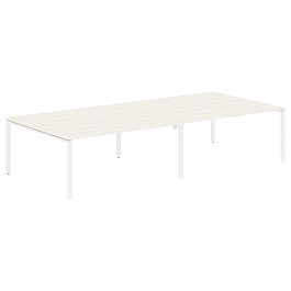 Стол 4-х местный EUWST 3516 Ясень Траун/Белый 3526х1606х750 EDIS - Фото предпросмотра