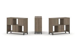 Стайл Проджект Набор стеллажа 1 сторон., 2 яр. SN.NS-231 Вяз Благородный/Металл Антрацит 1121*400*88 - Фото предпросмотра