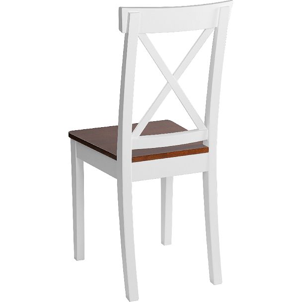 Комплект деревянных стульев с жестким сиденьем Бергольф Белый/Темный орех, 3 шт. - Вид 5