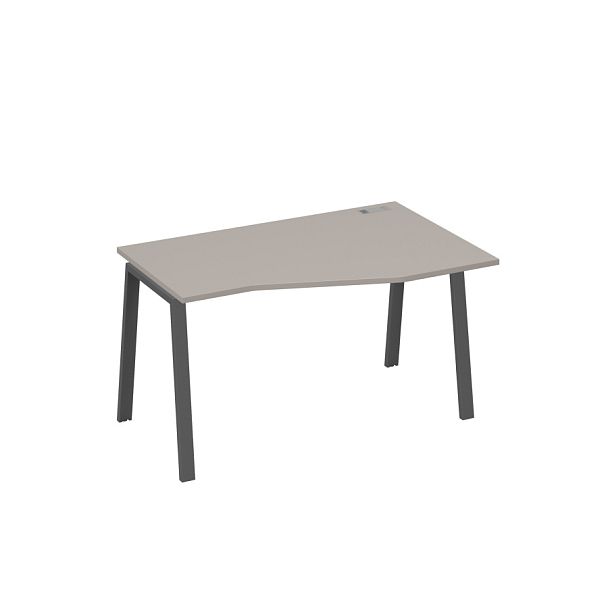 Стол эргономичный правый "Техно" на металлокаркасе TRE A4 А4 Б3 064 БП мокко премиум / металлокаркас антрацит - Вид 1