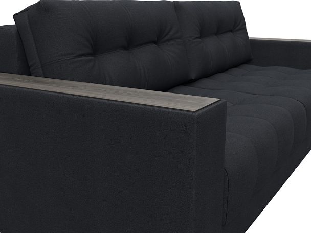 Диван прямой с декором Лига-049 НПБ Замша серый - Вид 4