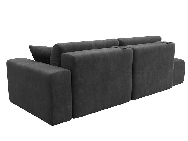 Диван прямой Лига-036 НПБ Модерн подлокотник справа Велюр серый - Вид 6