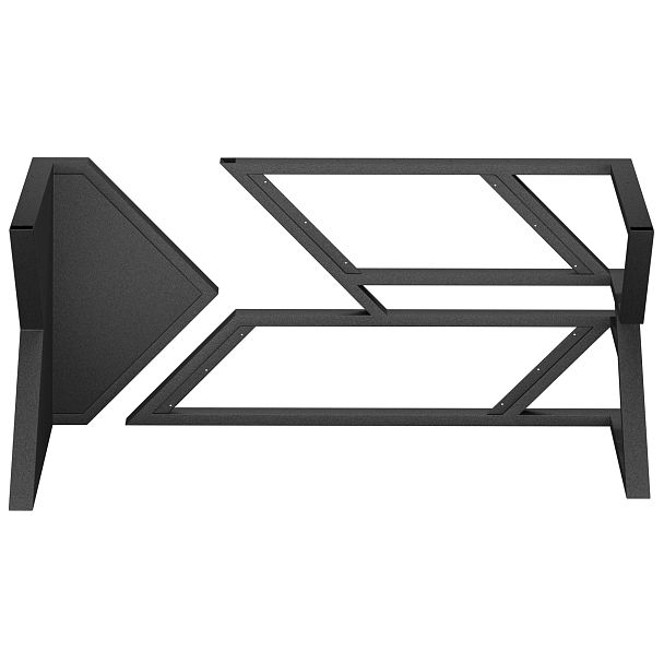 Подстолье для офисного стола лофт, черное - Вид 4