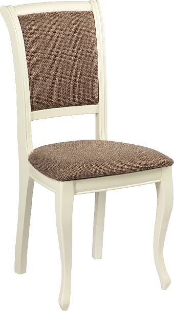 Комплект деревянных стульев с мягким сиденьем Арктос Слоновая кость/Коричневая рогожка, 2 шт. - Вид 3