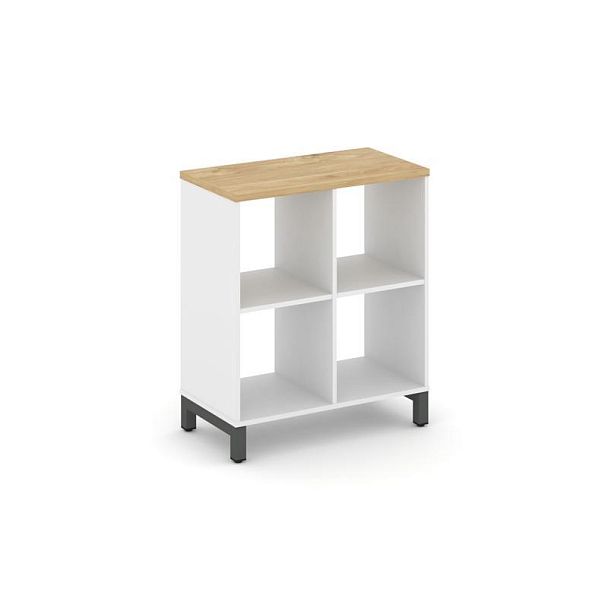 Style Project Каркас стеллажа 2 яр. SN.KS-220 Белый/Тиквуд Светлый/Металл Антрацит 754*400*881 - Вид 1