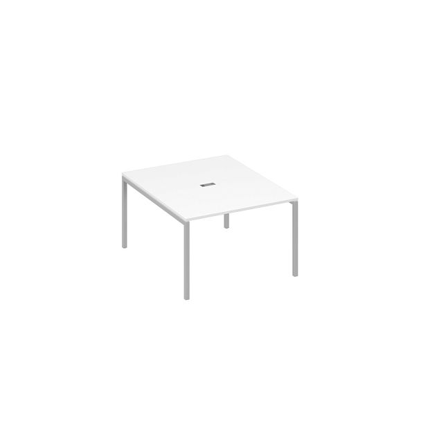 Стол 120 на металлокаркасе DUE переговорный A4 А4 Б2 134 БП белый премиум / металлокаркас серый - Вид 1