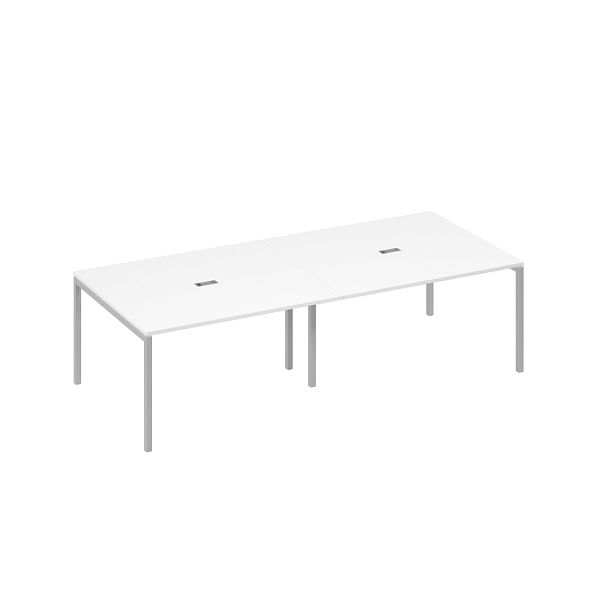 Стол 280 металлокаркас DUE для переговоров A4 А4 Б2 132-2 БП белый премиум / металлокаркас серый - Вид 1