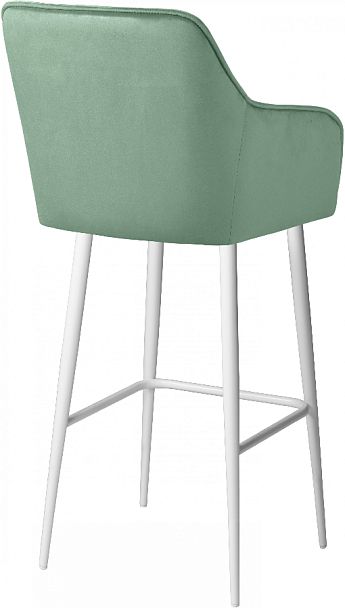 Барное поворотное кресло Мони К, Confetti aquamarine/белый - Вид 5