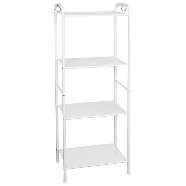 Стеллаж на металлокаркасе "Валенсия-14", 455х300х1205 мм, 4 полки, белый, СТВ14 Б - Вид 1