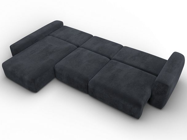 Диван угловой Лига-066 НПБ Лонг угол левый Велюр серый - Вид 11
