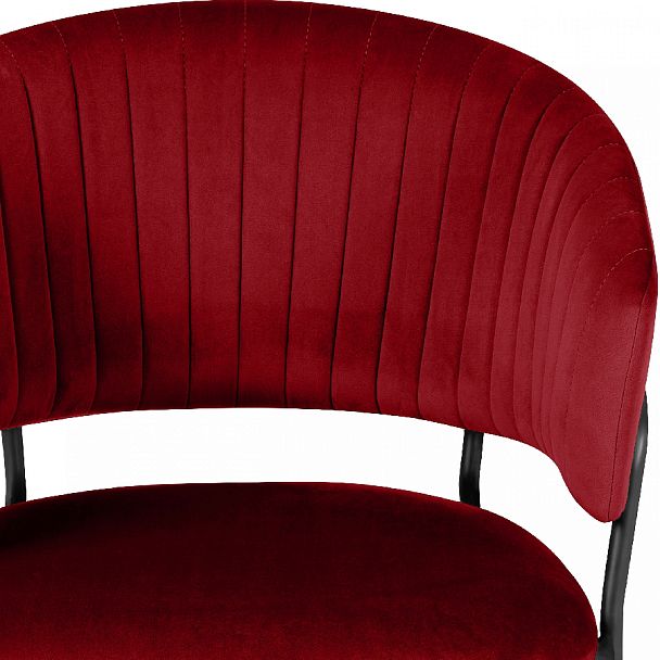Комплект кухонных стульев Даксон бордовый велюр/черный, 2 шт. - Вид 7