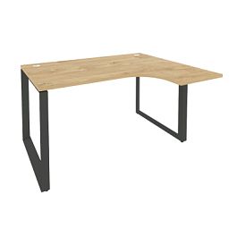 Onix Стол эргономичный правый на О-образном м/к O.MO-SA-3 (R) Тиквуд светлый/Антрацит металл 1380*1180*750 (800/460) - Фото предпросмотра