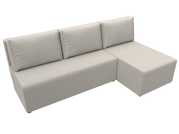 Диван угловой Поло правый угол Рогожка бежевый - Вид 5