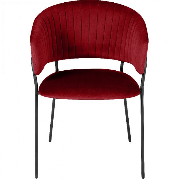 Стул кухонный Даксон бордовый велюр/черный - Вид 2