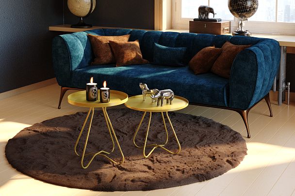 Двойной кофейный столик Sheffilton SHT-CT3/CT3-2 золото - Вид 3