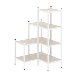 Loft Угловой внутренний стеллаж наборный VR.L-36 Денвер светлый/Белый металл 862*862*1458 - Фото предпросмотра