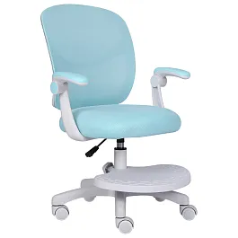 Кресло детское с подставкой для ног BRABIX "Toy MG-205", сетка/ткань TW, голубое, 533152 - Фото предпросмотра