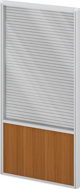 Модуль комбинированный "Мобильные офисные перегородки «Логика»"  ПК-ЛГ-МДК167х120/50Ж/Д-В1-307 серый - Вид 1