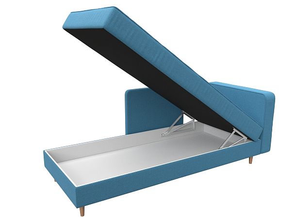 Кушетка Прайм правая Рогожка голубой - Вид 7