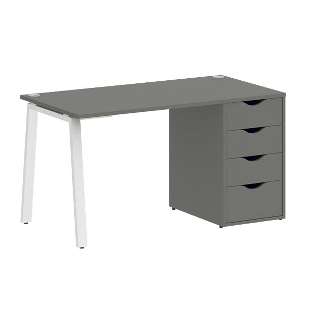 Home Office Стол письменный VR.SP-3-138.4.A Металлик/Белый металл 1380*720*750 - Вид 1