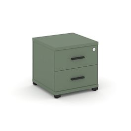 Concept Тумба приставная 2 ящ. CN.TUP-001 B Кобо/Металл Черный 420*420*416 - Фото предпросмотра