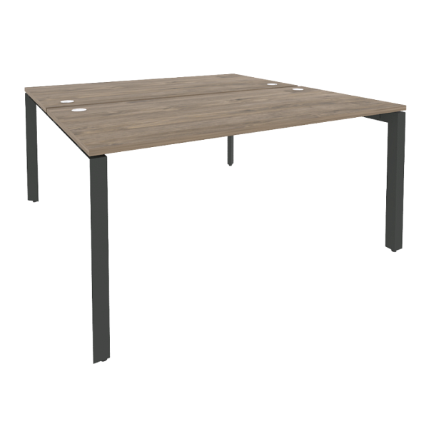Onix Рабочая станция на П-образном м/к O.MP-D.RS-2.4.8 Тиквуд темный/Антрацит металл 1580*1635*750 - Вид 1