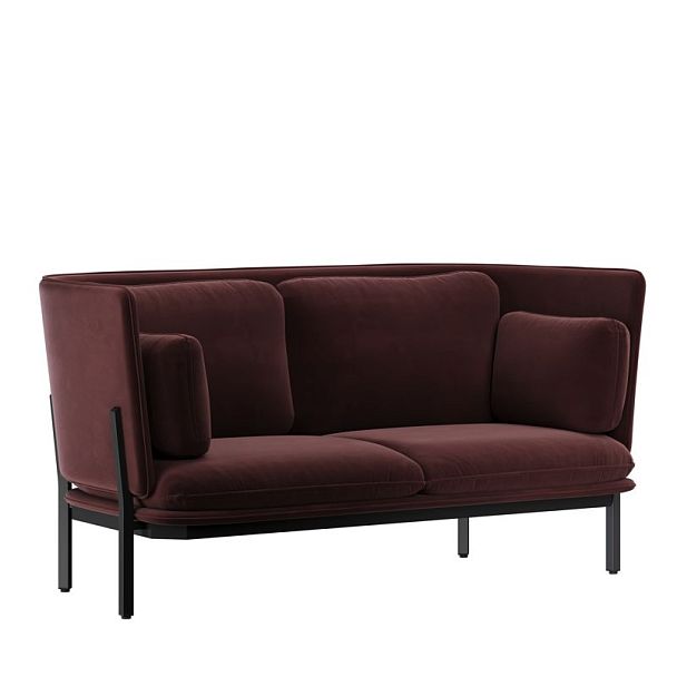 Stato Диван двухместный с низкой спинкой STA-02L Velutto 29/Металл Черный 1730*850*855 - Вид 1
