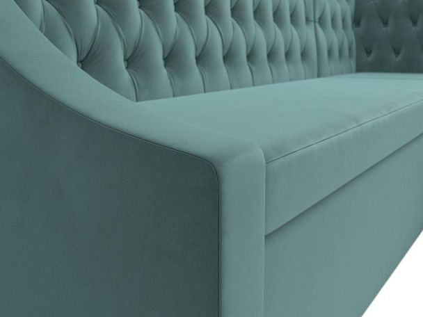 Кухонный угловой диван Мерлин правый (полностью Велюр бирюзовый) - Вид 4