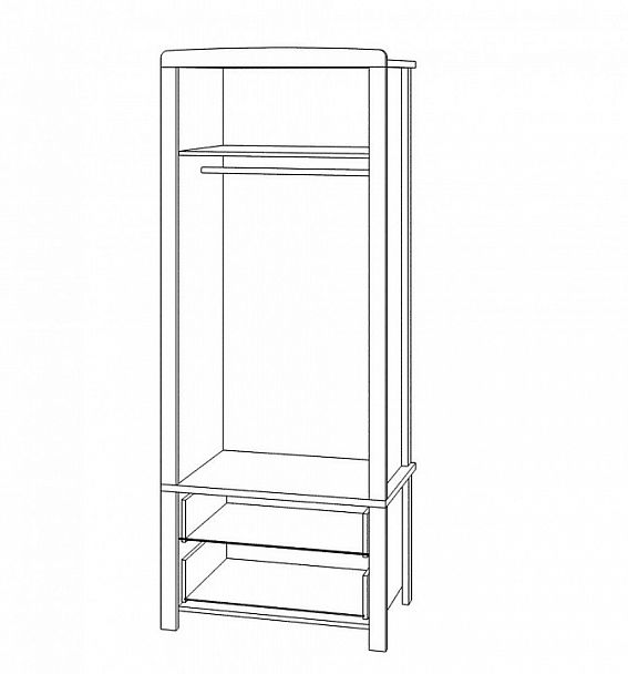 Шкаф платяной Бартоло Ш3Д Карамель/Шамони - Вид 2