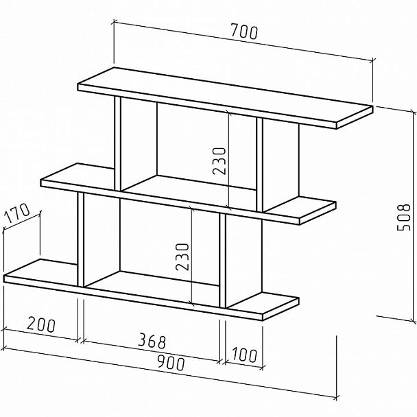 Полка навесная Лайт-2 - Вид 2
