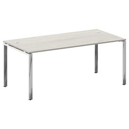 Metal System Direct Стол рабочий руководителя на П-обр. м/к БП.СРР-5.9 Дуб наварра/Нерж. сталь 1800*900*750 - Фото предпросмотра