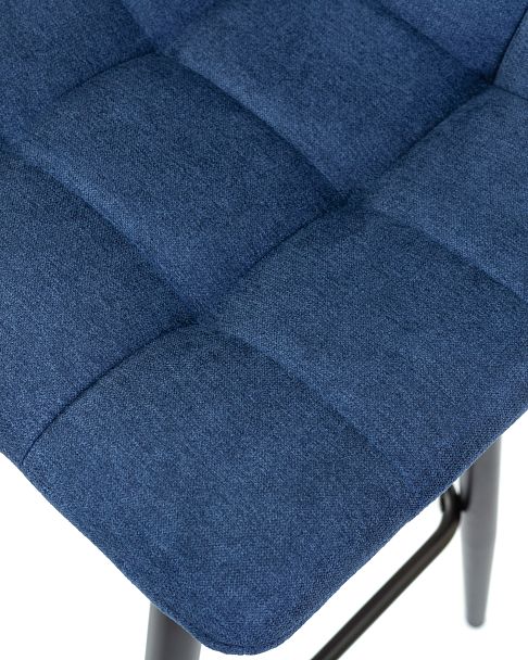 Стул барный DOBRIN NICOLE (черные матовые ножки, синяя ткань (UF860-14B)) - Вид 8