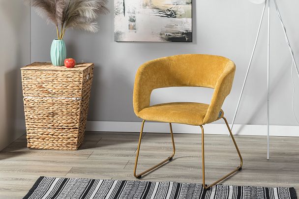 Кресло Hugs желтый/Линк золото - Вид 14