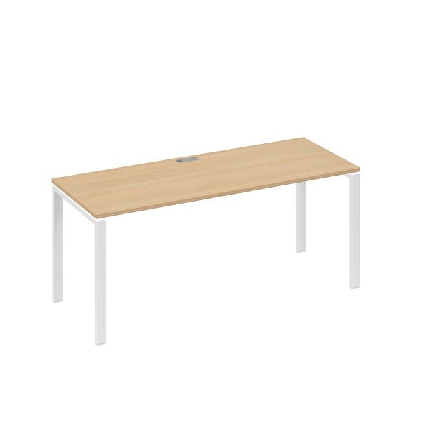 Стол письменный на металлокаркасе UNO A4 А4 Б1 016 БП натуральный дуб / металлокаркас белый - Вид 1