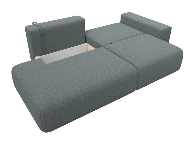 Диван прямой Лига-036 НПБ Модерн подлокотник справа Рогожка серый - Вид 8