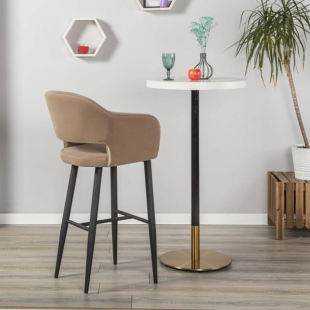 Кресло Бар Oscar Diag beige/черный - Вид 7