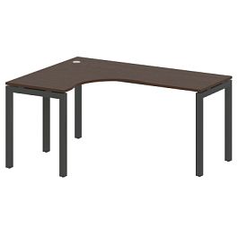 Metal System Quattro Стол криволинейный левый на П-образном м/к 50БП.СА-4 (L) Венге/Антрацит металл 1600*1200*750 - Фото предпросмотра