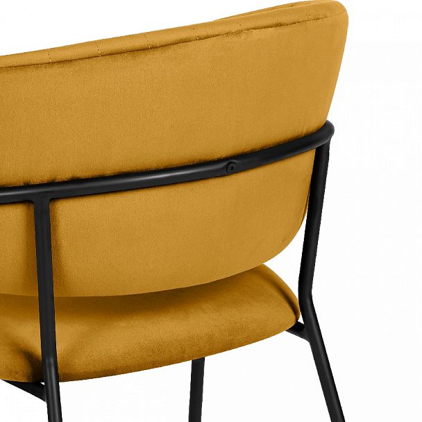 Комплект кухонных стульев Даксон горчичный велюр/черный, 3 шт. - Вид 10