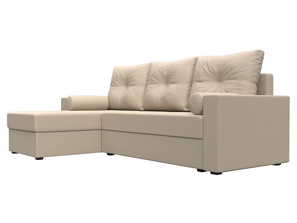 Диван угловой Верона Лайт угол левый (полностью экокожа бежевая) - Вид 3