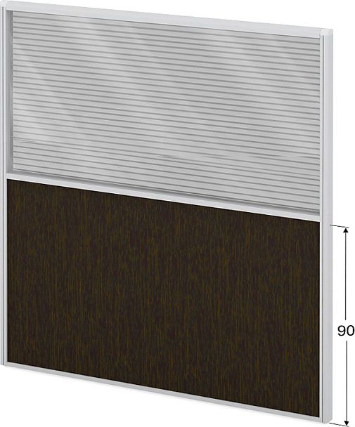 Модуль комбинированный "Мобильные офисные перегородки «Логика»"  ПК-ЛГ-МДК167х160/90Ж/Д-В1-650 дуб ферраре - Вид 1