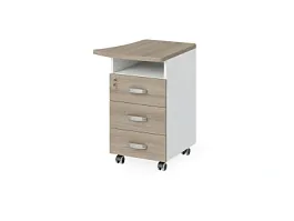 БЕРЛИН / BERLIN Тумба приставная правая 530х600х740 Шорвуд/Белый - Фото предпросмотра