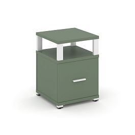 Concept Тумба приставная 1 распаш. фасад с надставкой CN.TUP-005 W Кобо/Металл Белый 420*420*583 - Фото предпросмотра