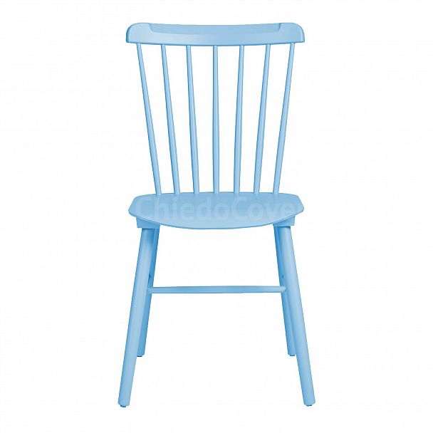Стул Такер, голубой деревянный - Вид 5