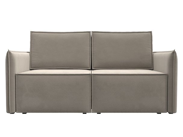 Диван прямой Либерти мини Микровельвет бежевый - Вид 2