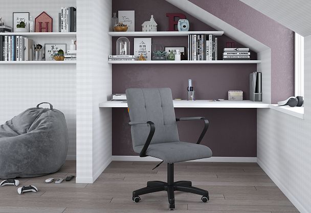 Кресло CHAIRMAN 030, крестовина пластик, ткань велюр, бирюзовый - Вид 7