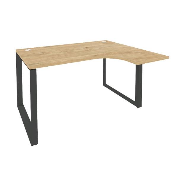 Onix Стол эргономичный правый на О-образном м/к O.MO-SA-3 (R) Тиквуд светлый/Антрацит металл 1380*1180*750 (800/460) - Вид 1